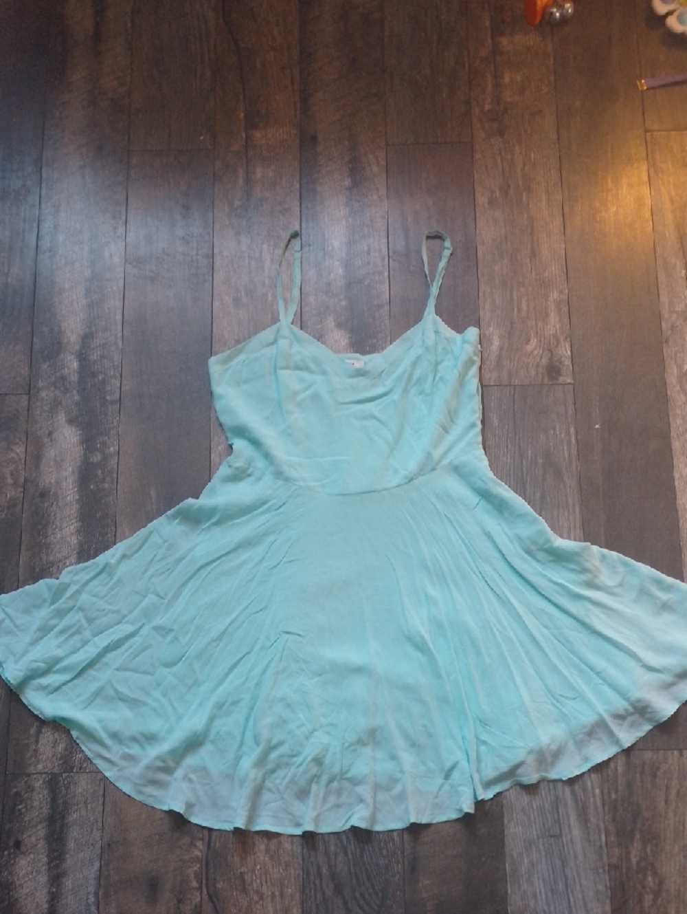 Talula By Aritzia Beautiful Teal Blue Free Flow Dress Magical Spring Fairy Dance